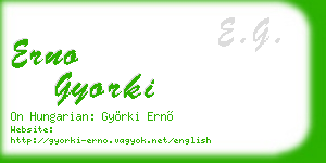 erno gyorki business card