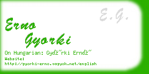 erno gyorki business card